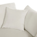 Divano Sezionale Moderno a U a 6 Posti Beige 134.40 con 2 Ampie Chaise Longue, Pouf Rimovibili e Cuscini Morbidi