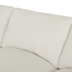Divano Sezionale Moderno a U a 6 Posti Beige 134.40 con 2 Ampie Chaise Longue, Pouf Rimovibili e Cuscini Morbidi