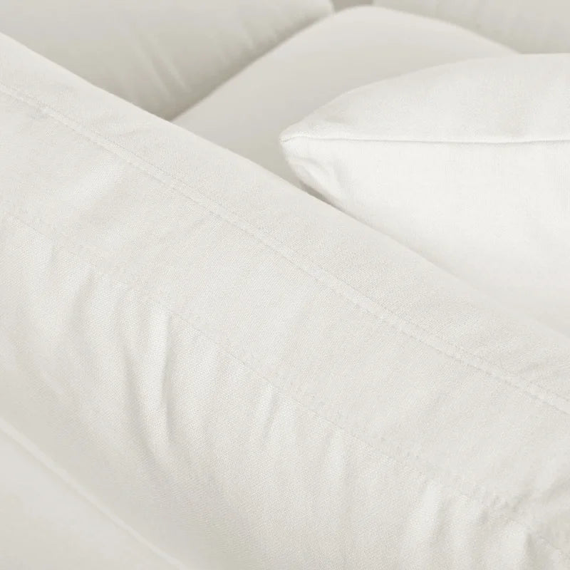 Divano Sezionale Moderno a U a 6 Posti Beige 134.40 con 2 Ampie Chaise Longue, Pouf Rimovibili e Cuscini Morbidi