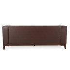 Modern 80.75 Button Tufted 3-seater Sofa with Wood Legs for Living Room