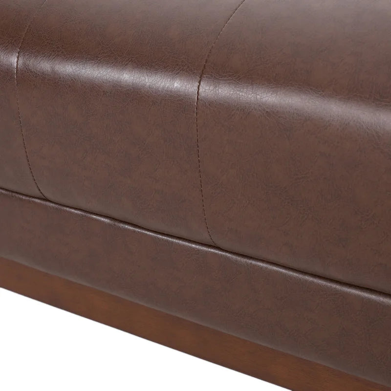 Modern 80.75 Button Tufted 3-seater Sofa with Wood Legs for Living Room