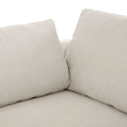 Divano Sezionale Angolare a 4 Posti Beige 113 con Poggiapiedi Regolabile e Chaise Reversibile