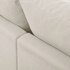 Divano Sezionale Angolare a 4 Posti Beige 113 con Poggiapiedi Regolabile e Chaise Reversibile