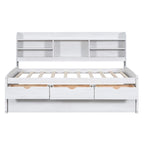 Twin Pine Captain Bed with Shelves, Drawers & Trundle