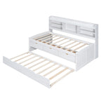 Twin Pine Captain Bed with Shelves, Drawers & Trundle