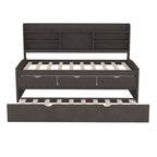 Twin Pine Captain Bed with Shelves, Drawers & Trundle