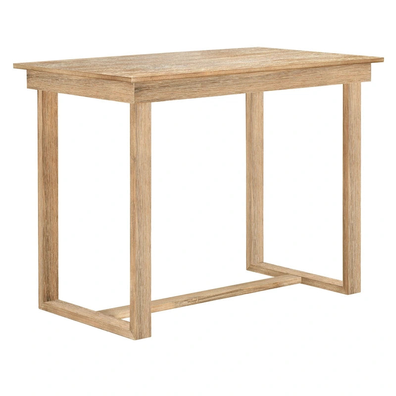 Set da pranzo marrone da 5 pezzi in stile rustico con tavolo ad altezza bancone e 4 sedie