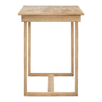 Set da pranzo marrone da 5 pezzi in stile rustico con tavolo ad altezza bancone e 4 sedie