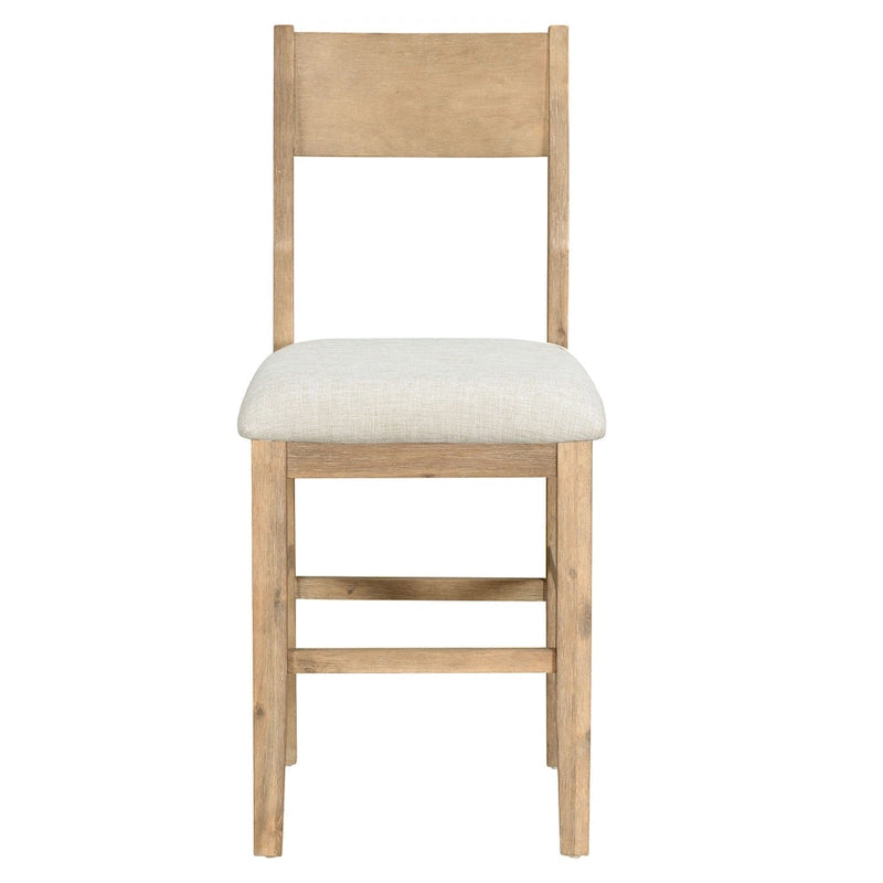 Set da pranzo marrone da 5 pezzi in stile rustico con tavolo ad altezza bancone e 4 sedie