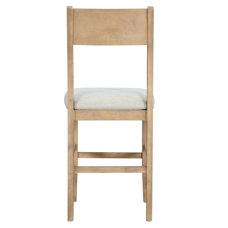 Set da pranzo marrone da 5 pezzi in stile rustico con tavolo ad altezza bancone e 4 sedie