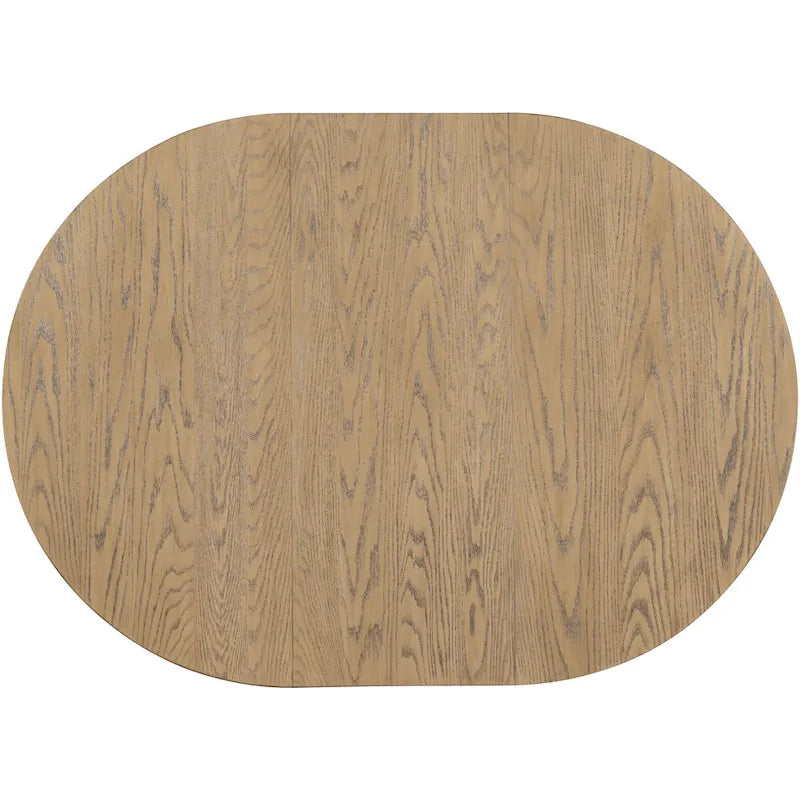 Set da pranzo di 5 pezzi in legno con tavolo rotondo allungabile e 4 sedie