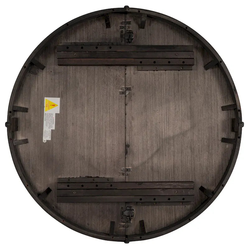 Set da pranzo di 5 pezzi in legno con tavolo rotondo allungabile e 4 sedie