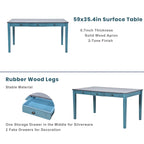6-Piece Wooden Dining Table Set with 4 Chairs & Bench, Table with Drawer