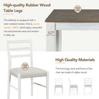 7-Piece Wooden Dining Table Set with 6 Chairs & Extendable Table