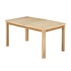 7-Piece Wooden Dining Table Set with Extendable Table, 6 Armless & 2 Armchairs