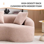 110 Foam Classic 4-Seater Sofa with 4 Pillows for Apartment