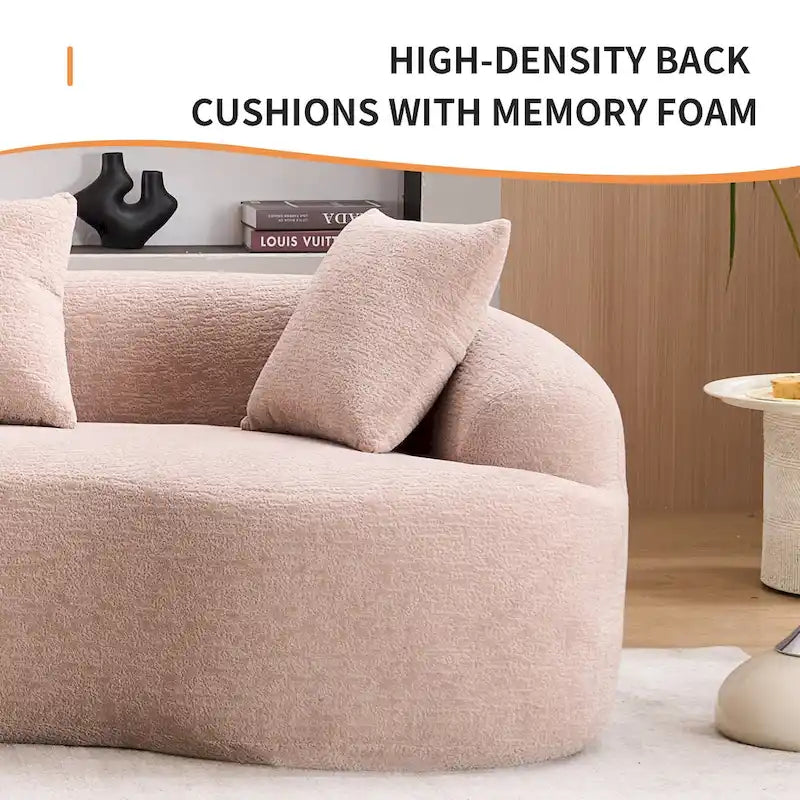 110 Foam Classic 4-Seater Sofa with 4 Pillows for Apartment