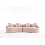 110 Foam Classic 4-Seater Sofa with 4 Pillows for Apartment