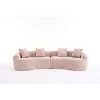 110 Foam Classic 4-Seater Sofa with 4 Pillows for Apartment