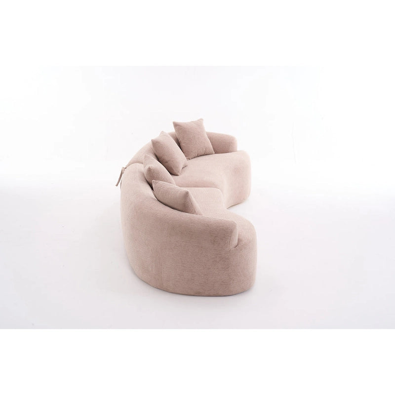 110 Foam Classic 4-Seater Sofa with 4 Pillows for Apartment