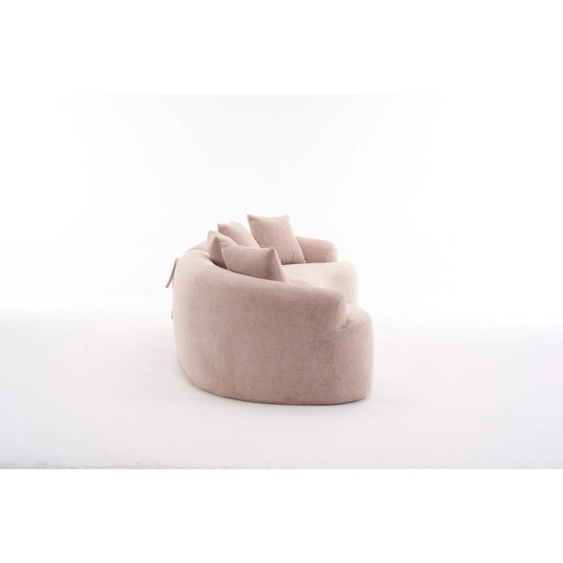 110 Foam Classic 4-Seater Sofa with 4 Pillows for Apartment