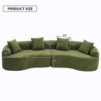 110 Foam Classic 4-Seater Sofa with 4 Pillows for Apartment