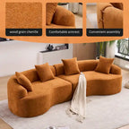 110 Foam Classic 4-Seater Sofa with 4 Pillows for Apartment