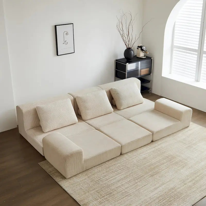 108 Foam Modular Sofa Bed with Memory Foam & Spring Base