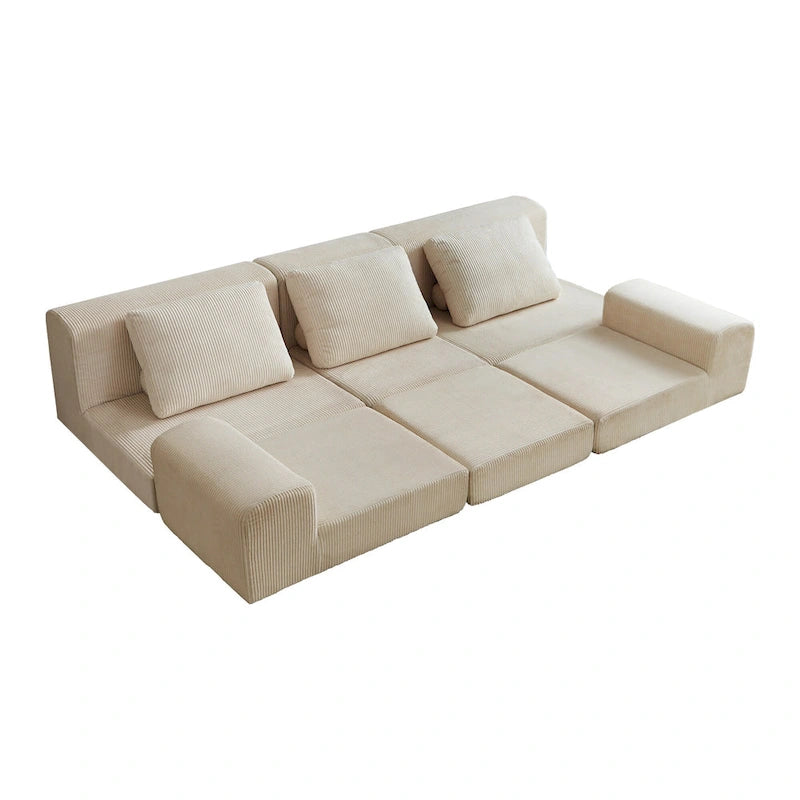 108 Foam Modular Sofa Bed with Memory Foam & Spring Base