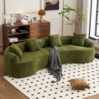 Luxury Chenille Fabric Sofa,4 Seater Modular Curved Sectional Couch
