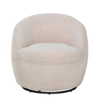 Roundhill Furniture Galleria 360 Swivel Teddy Sherpa Fabric Barrel Chair