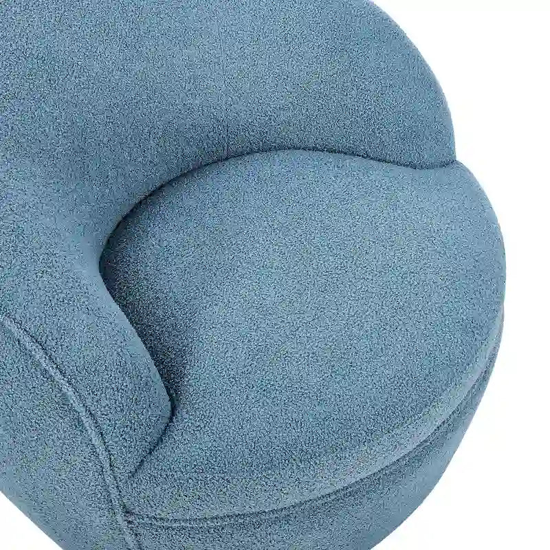 Roundhill Furniture Galleria 360 Swivel Teddy Sherpa Fabric Barrel Chair