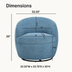Roundhill Furniture Galleria 360 Swivel Teddy Sherpa Fabric Barrel Chair