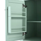 Kitchen Island Cart on 5 Wheels, Breakfast Bar Cabinet, Rolling Kitchen Island with Drop Leaf, 3 Drawers & Removable Shelves