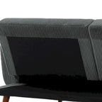 73 W Upholstered Corduroy Convertible Sleeper Sofa Bed with Pillows