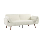 73 W Upholstered Corduroy Convertible Sleeper Sofa Bed with Pillows