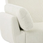 73 W Upholstered Corduroy Convertible Sleeper Sofa Bed with Pillows