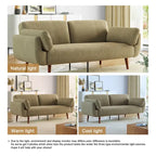 73.3 W Flared Arm Convertible Sleeper Sofa Modern Corduroy Loveseat