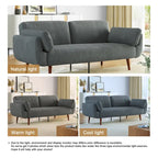 73.3 W Flared Arm Convertible Sleeper Sofa Modern Corduroy Loveseat