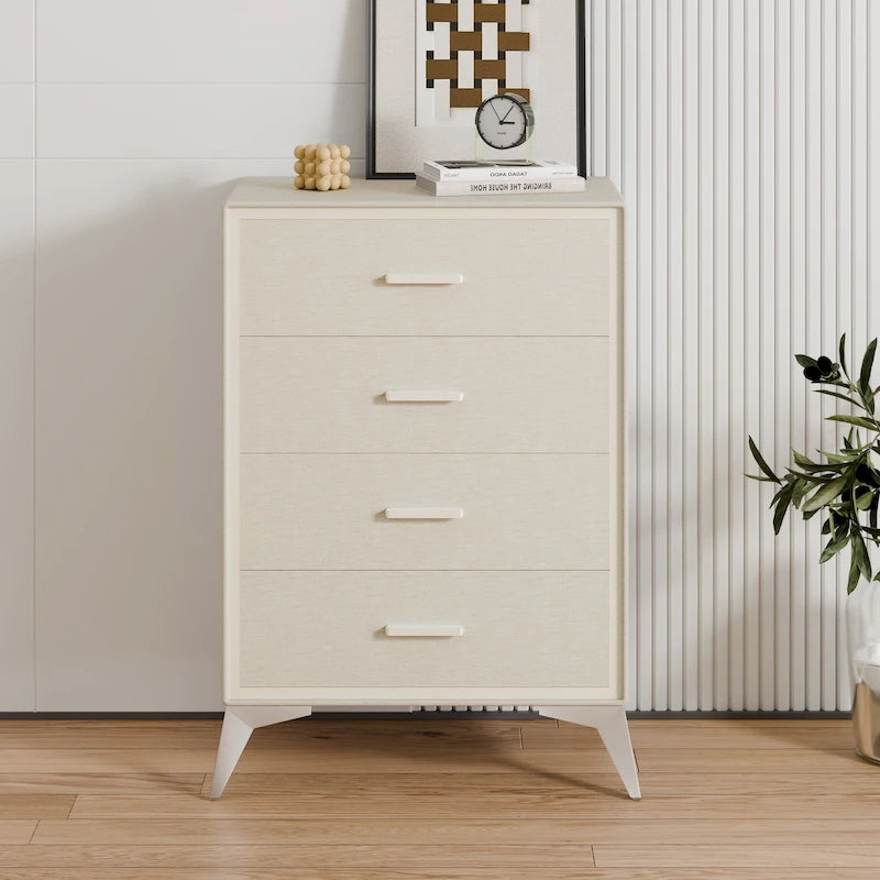 Cassettiera armadio portaoggetti in tessuto con struttura in metallo e cassetti