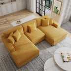 Modern Oversized Modular Sectional Sofa Set With Pillows