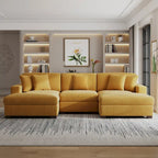 Modern Oversized Modular Sectional Sofa Set With Pillows