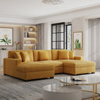 Modern Oversized Modular Sectional Sofa Set With Pillows