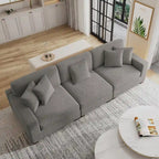Modern Oversized Modular Sectional Sofa Set With Pillows