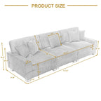 Modern Oversized Modular Sectional Sofa Set With Pillows