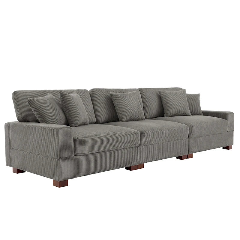 Modern Oversized Modular Sectional Sofa Set With Pillows