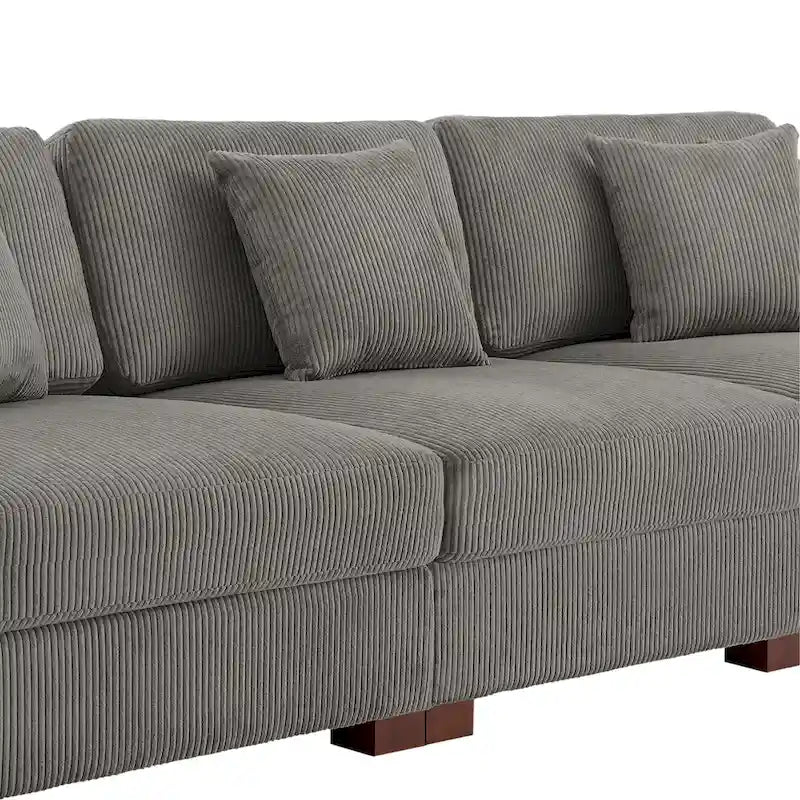 Modern Oversized Modular Sectional Sofa Set With Pillows