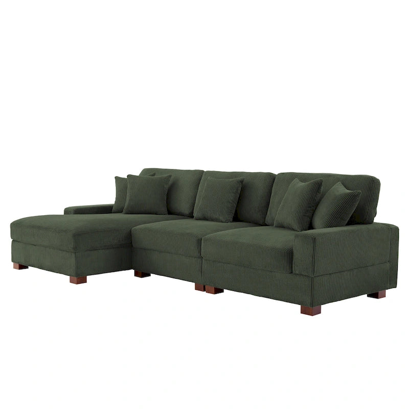 Modern Oversized Modular Sectional Sofa Set With Pillows