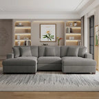 Modern Oversized Modular Sectional Sofa Set With Pillows