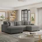Modern Oversized Modular Sectional Sofa Set With Pillows